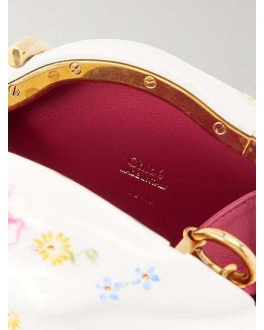Chloé Metallic Souvenir Treasures Floral-Print Resin Shoulder Bag