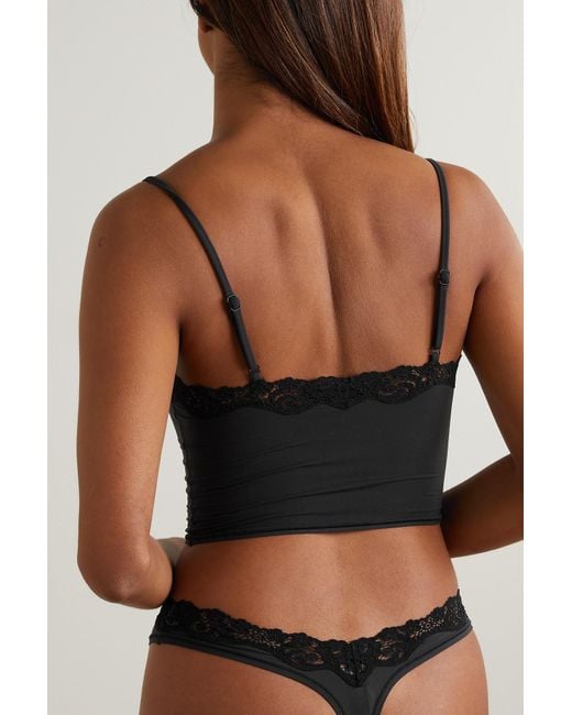 Skims Fits Everybody Lace-trimmed Stretch Camisole in Black