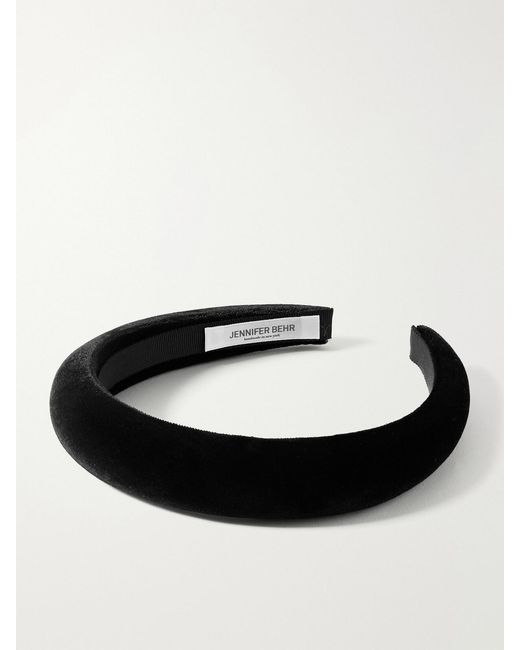 Jennifer Behr Black Tori Velvet Headband