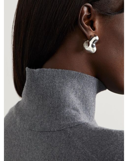 Agmes Natural Simone Bodmer-Turner Bubble Recycled Sterling Hoop Earrings