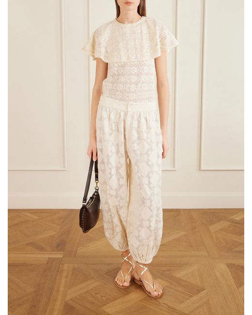 Alix Of Bohemia Natural Elsie Daisy Cotton-Lace Blouse