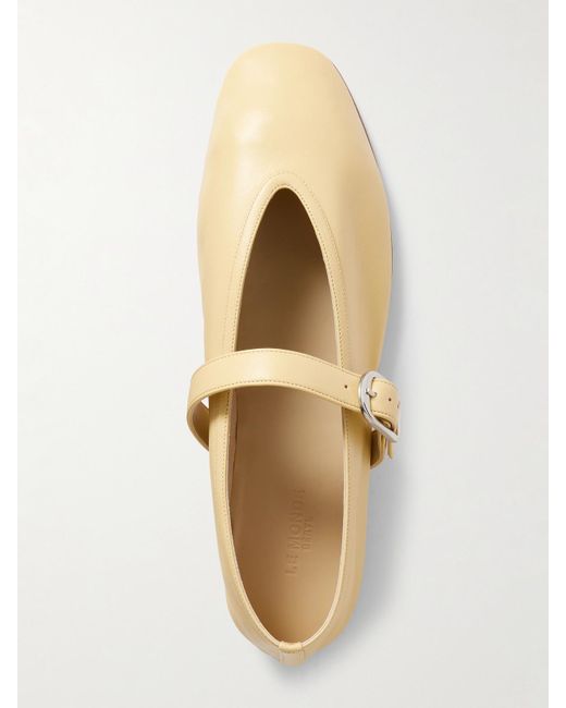 Le Monde Beryl Stella Leather Mary Jane Ballet Flats in Natural | Lyst