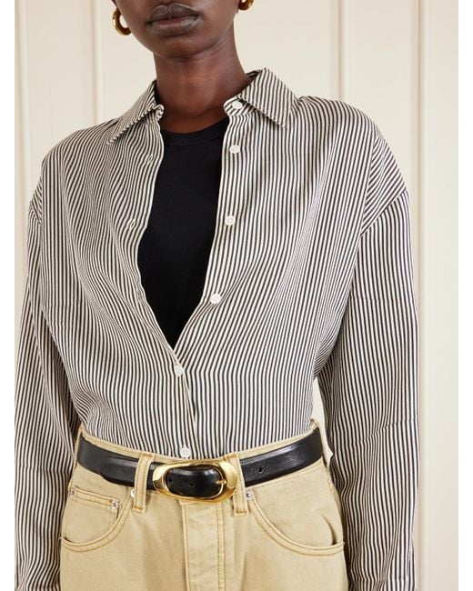 Andersons Black Textured Patent-Leather Belt