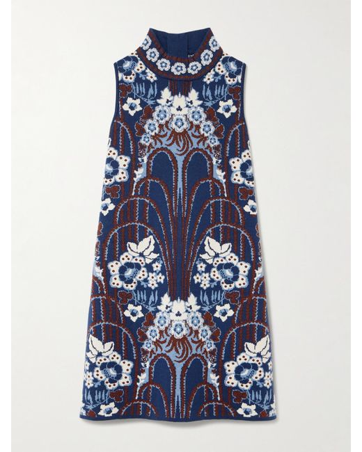 Cara Cara Blue Ayla Minikleid Aus Einer Metallic-Wollmischung