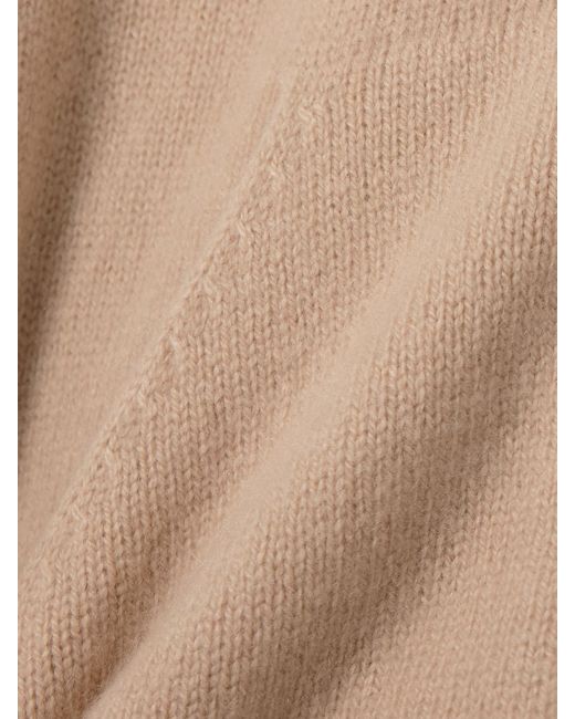 The Elder Statesman Natural Cropped Cashmere Hoodie
