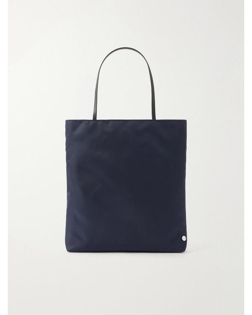 Valesque Blue Thea Leather-Trimmed Nylon Tote Bag