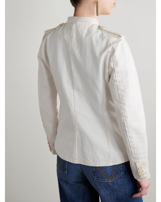 Nili Lotan White Geraldine Denim Jacket