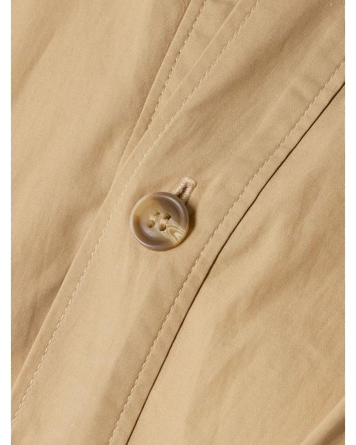 Zimmermann Natural Rebellion Gathered Cotton-Poplin Midi Wrap Dress