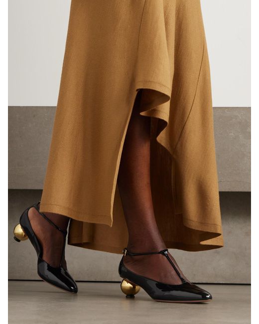 Ferragamo Black Tania Mary-Jane-Pumps Aus Lackleder