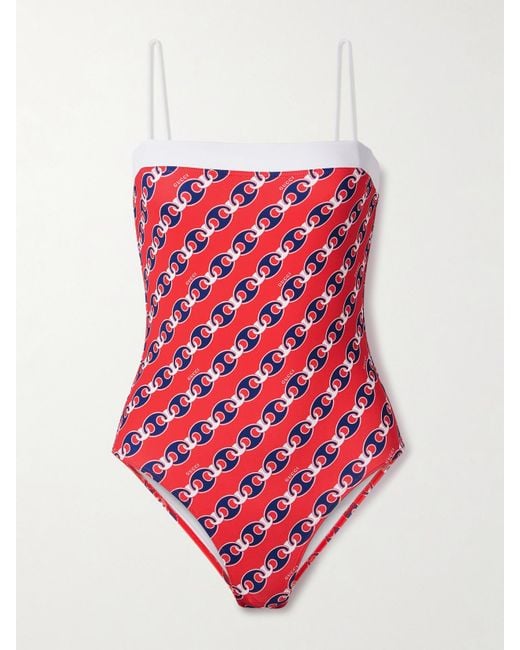 Gucci Red Printed Swimsuit