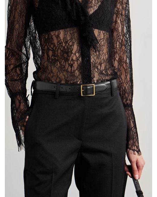 Nili Lotan Black Gabriele Leather Belt