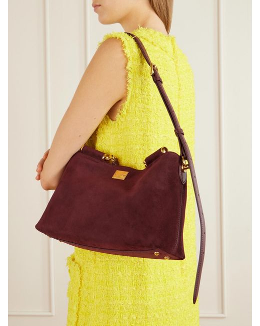 Dolce & Gabbana Red Vittoria Suede Tote