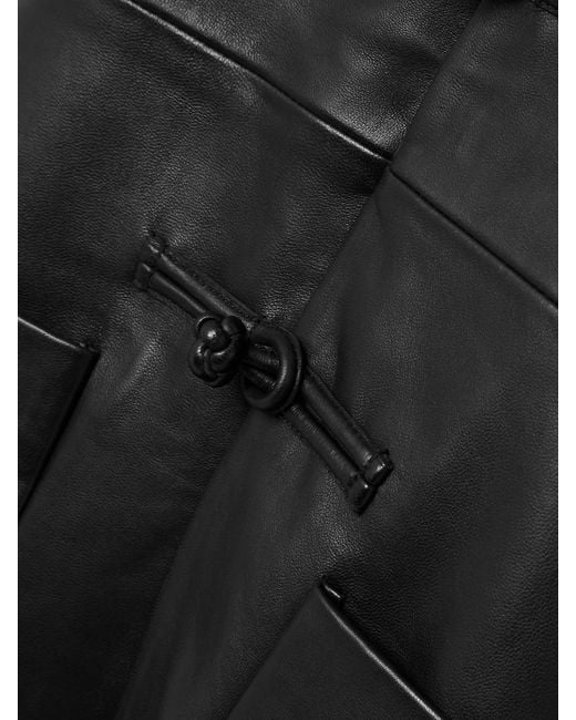 Rohe Black Oversized-Jacke Aus Leder