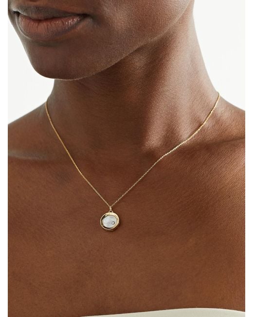 Mateo Natural 14-Karat, Pearl And Diamond Necklace