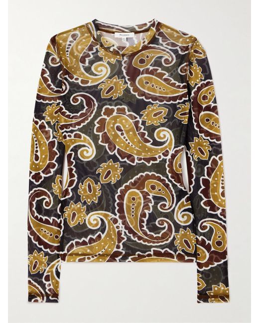 J.W. Anderson Black Paisley-Print Stretch Recycled-Mesh Top
