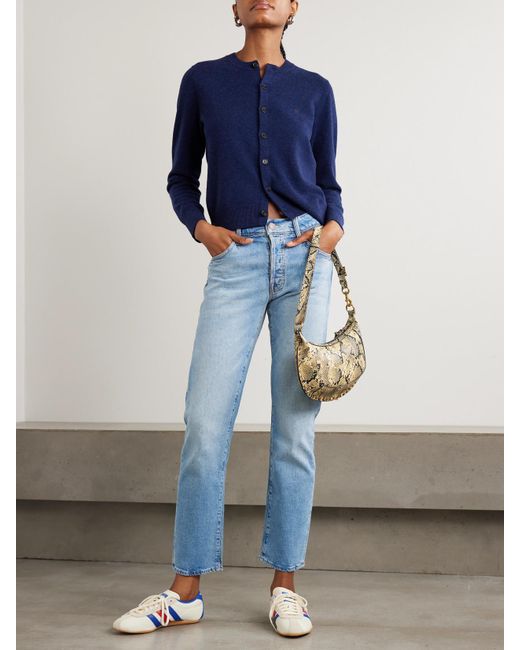 Mother Blue The Hiker Hover Hoch Sitzende Jeans Mit Schmalem Bein