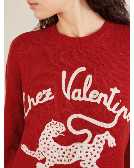 Valentino Garavani Embroidered Wool Sweater