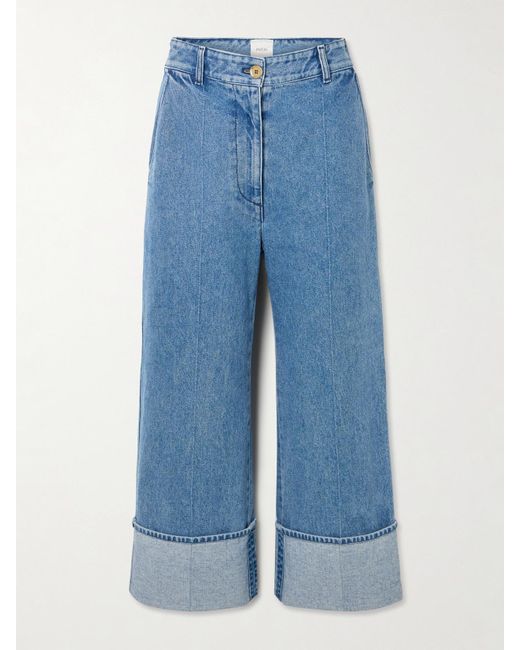 Patou Blue Iconic Hoch Sitzende Jeans Mit Geradem Bein