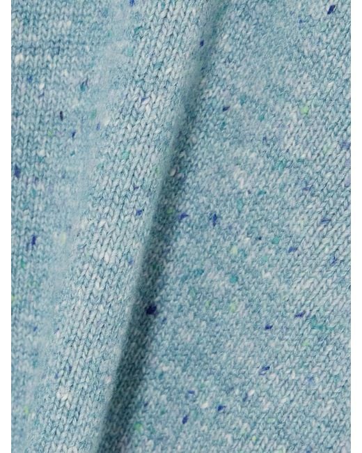 James Purdey & Sons Blue Dorton Donegal Wool And Cashmere-Blend Sweater