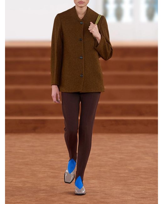 Jil Sander Brown Mélange Wool Jacket