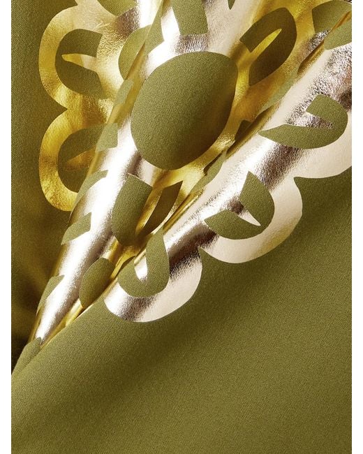 Themis Z Green Anthos Crepe Midi Dress