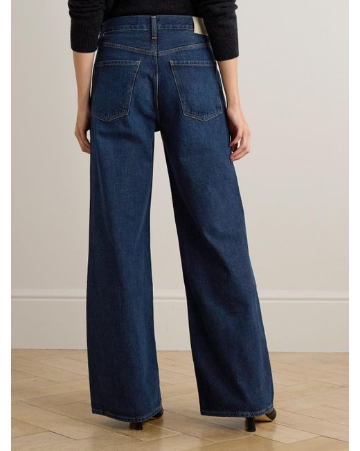 Citizens of Humanity Blue Paloma Mid-Rise Wide-Leg Jeans