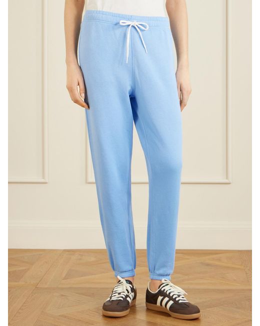 Polo Ralph Lauren Blue Cotton-Blend Fleece Sweatpants
