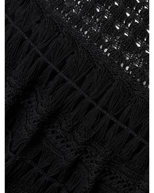Isabel Marant Black Charlotte Minikleid Aus Häkelmaterial