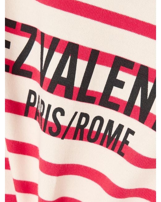 Valentino Garavani Red Striped Printed Cotton-Jersey T-Shirt
