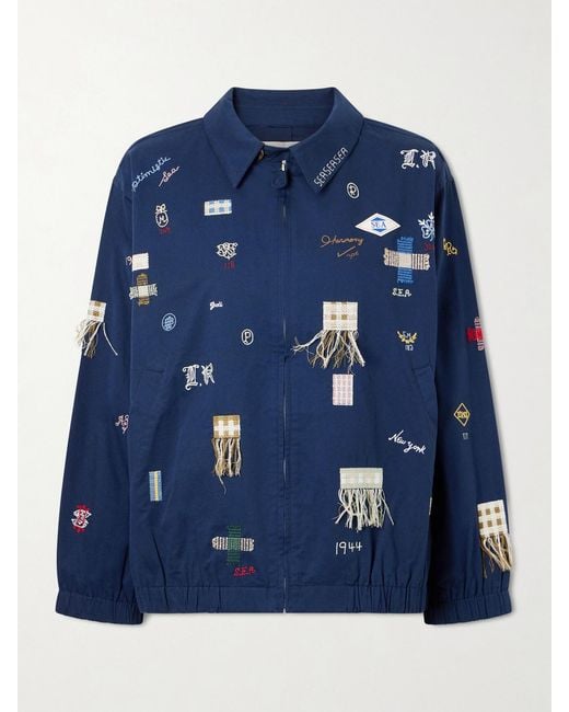 Sea Blue Claira Embroidered Denim Jacket