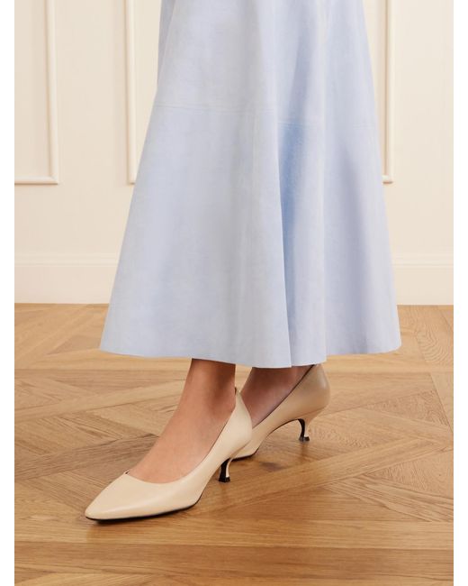 Gabriela Hearst Natural Peggy Leather Pumps
