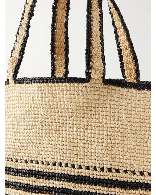 Lemlem Natural Mira Striped Raffia Tote