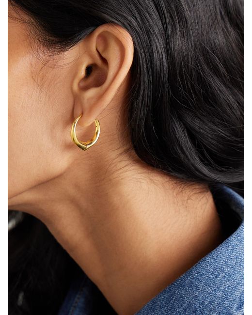 Sophie Buhai Metallic Large Hellenic Vermeil Hoop Earrings