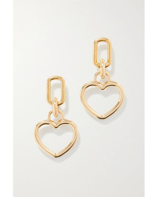 Laura Lombardi White Beatta Recycled Gold-plated Earrings