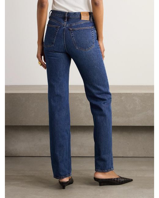 Totême Blue Net Sustain High-Rise Straight-Leg Jeans