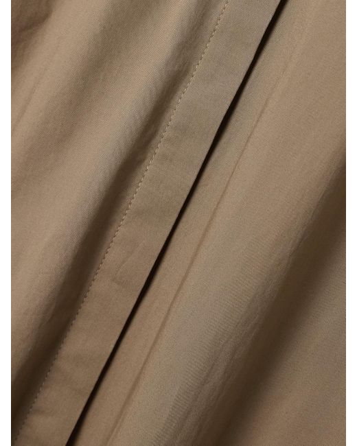 Staud Natural Enzo Stretch-Cotton Poplin Maxi Shirt Dress