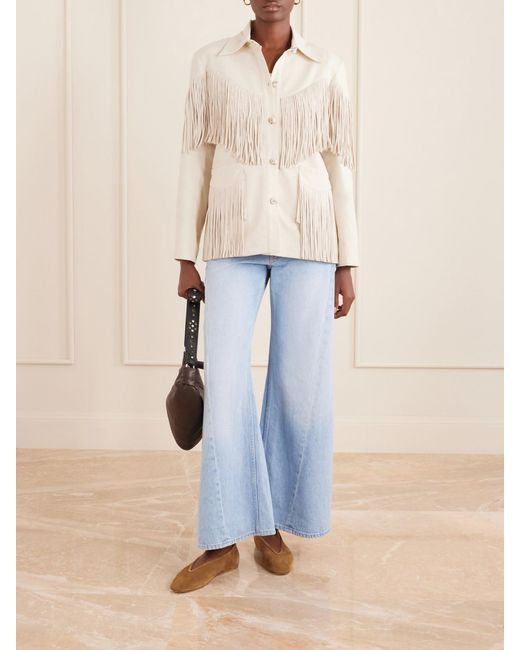 Alix Of Bohemia Natural Jude Fringed Cotton-Canvas Jacket