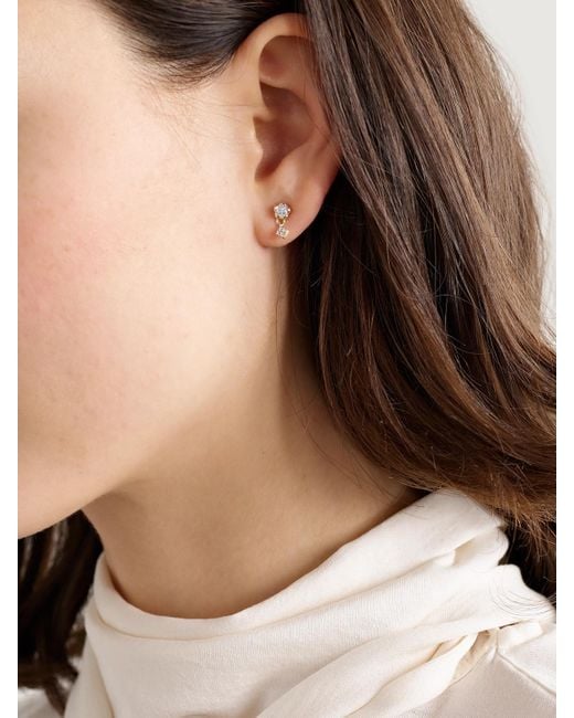 STONE AND STRAND Natural Richie 10-Karat Diamond Earrings