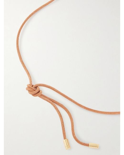 Joolz by Martha Calvo Natural Raya Suede Beaded Necklace