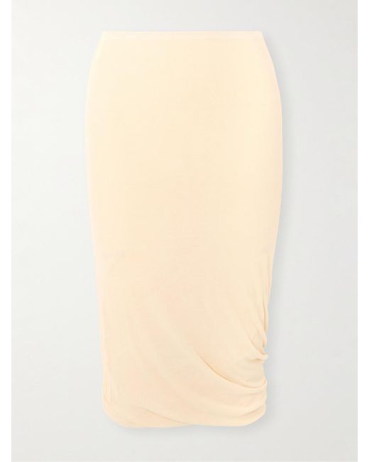 Jil Sander Natural Midirock Aus Baumwoll-Crêpe