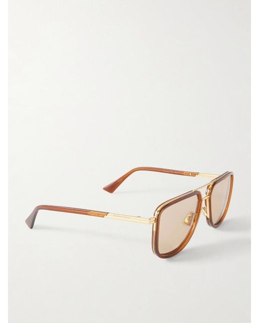 Bottega Veneta Brown Aviator-Style Acetate Sunglasses