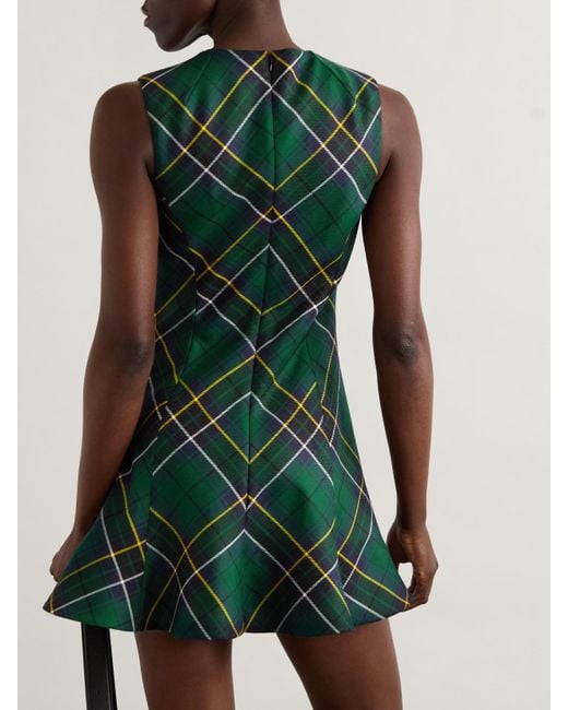 Alexander McQueen Green Minirock Aus Wolle Mit Karomuster