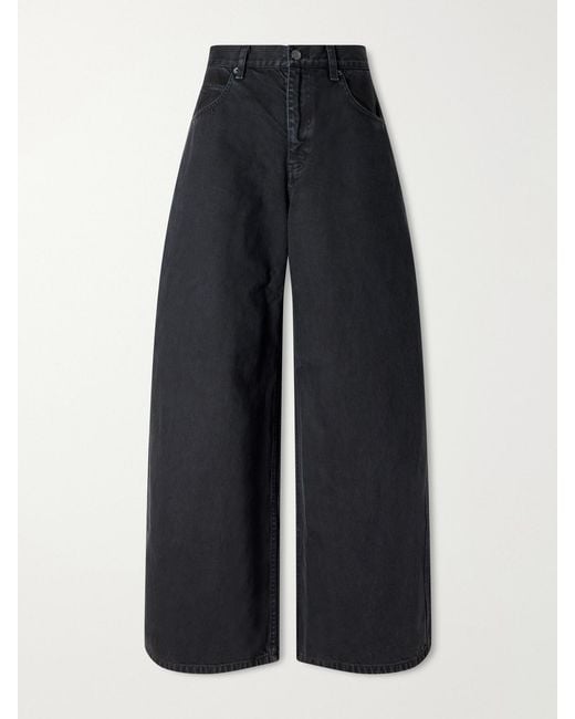 Nili Lotan Blue Terese Mid-Rise Wide-Leg Jeans