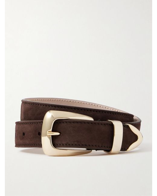 Khaite Brown Benny Suede Belt