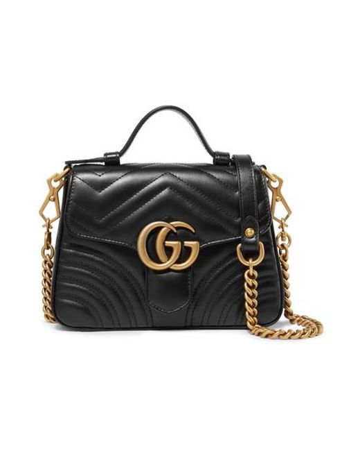Gucci Gg Marmont Small Quilted Leather Shoulder Bag in Black - Save 25% ...