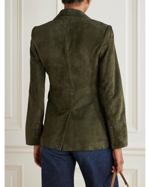 Veronica Beard Green Duane Dickey Blazer Aus Veloursleder