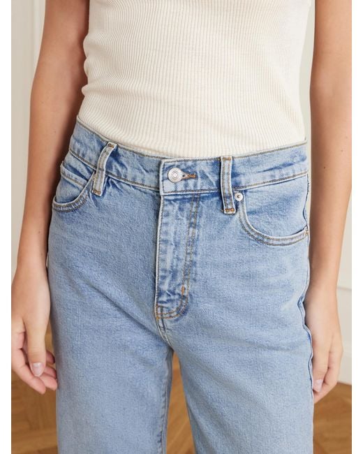 FRAME Blue The Arrow High-Rise Flared Jeans