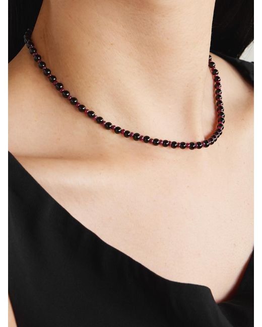 Loren Stewart Natural Seraphina 14-Karat, Agate And Ruby Necklace