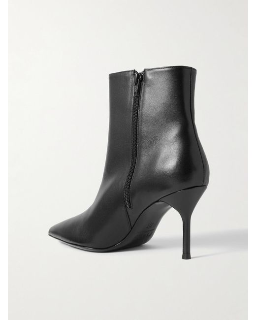 Staud Black Sebastian Leather Ankle Boots