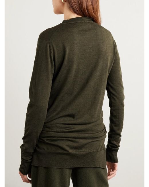 Stella McCartney Green Mehrlagiger Wollpullover Zum Binden